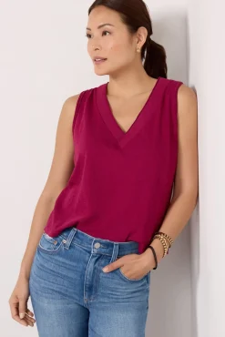 Tops & Tees<STATESIDE Pima Slub Tank Berry