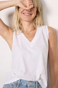 Tops & Tees<STATESIDE Pima Slub Tank White