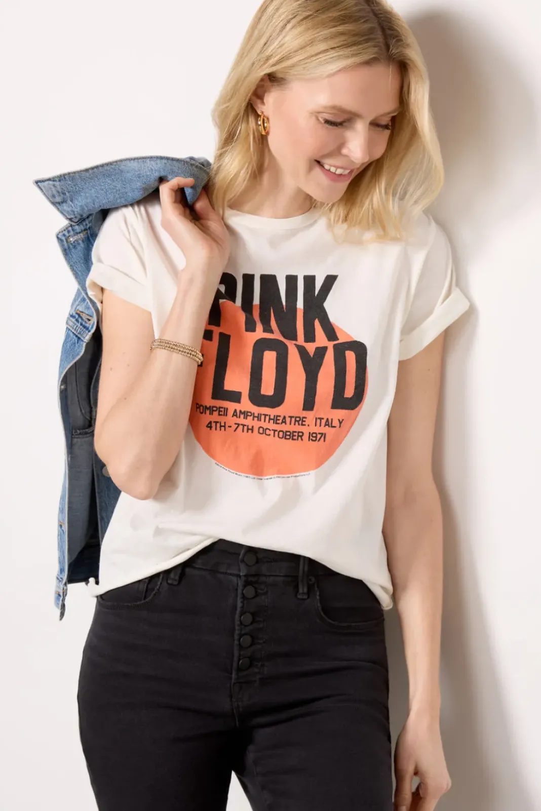 Tops & Tees<RETRO BRAND BLACK LABEL Pink Floyd Tee White