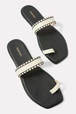 Shoes<KAANAS Pirita Toe Ring Sandal Black