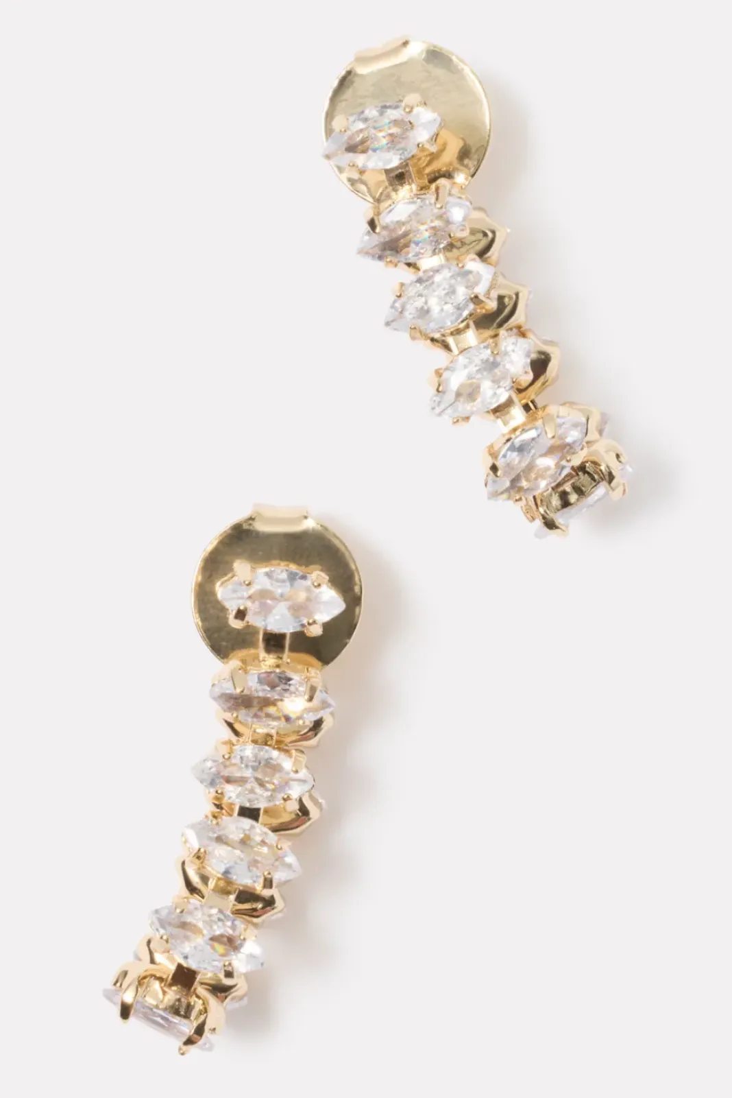 Jewelry<EVEREVE Prague Pave Chain Hoop Gold