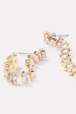 Jewelry<EVEREVE Prague Pave Chain Hoop Gold