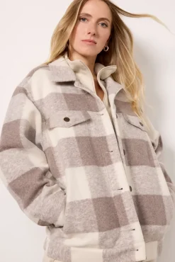 Blazers & Jackets<Z SUPPLY Preston Knit Plaid Jacket Slategrey