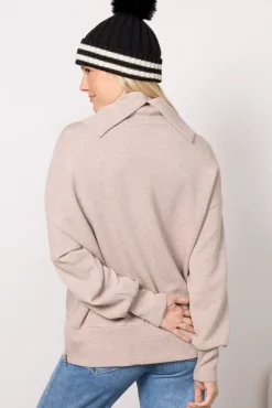 Matching Sets|Sweatshirts<VARLEY Priya Longline Sweatshirt Taupemarlfleck