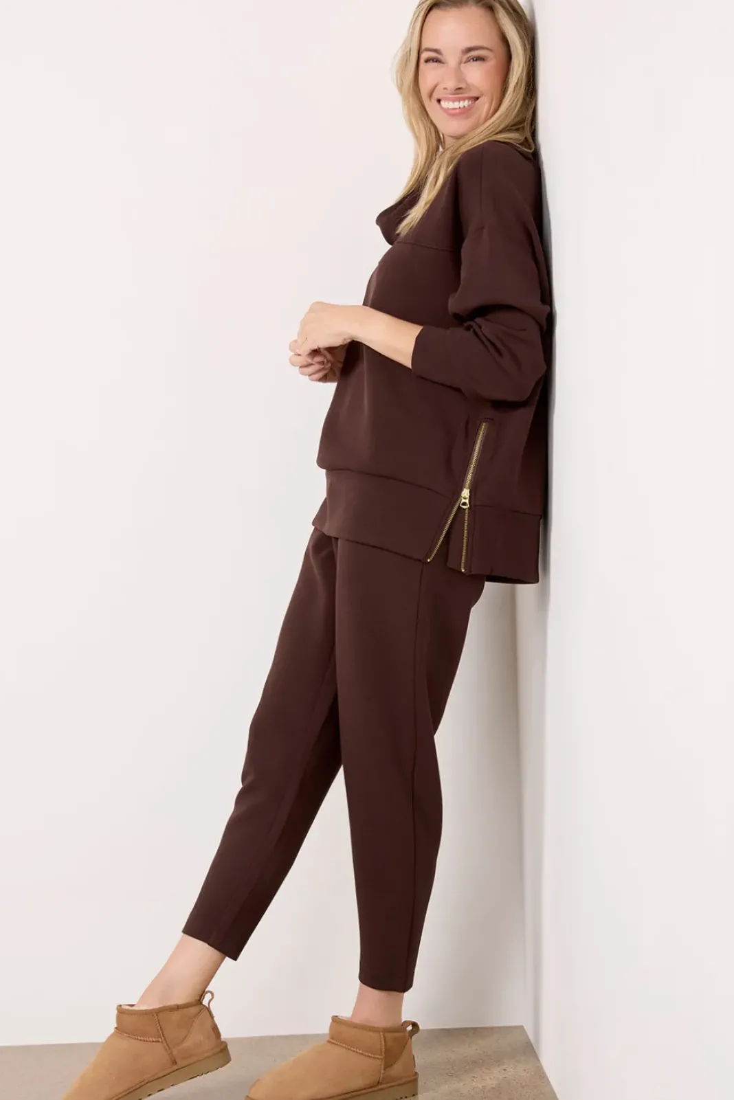 Matching Sets|Sweatshirts<VARLEY Priya Longline Sweatshirt Coffeebean