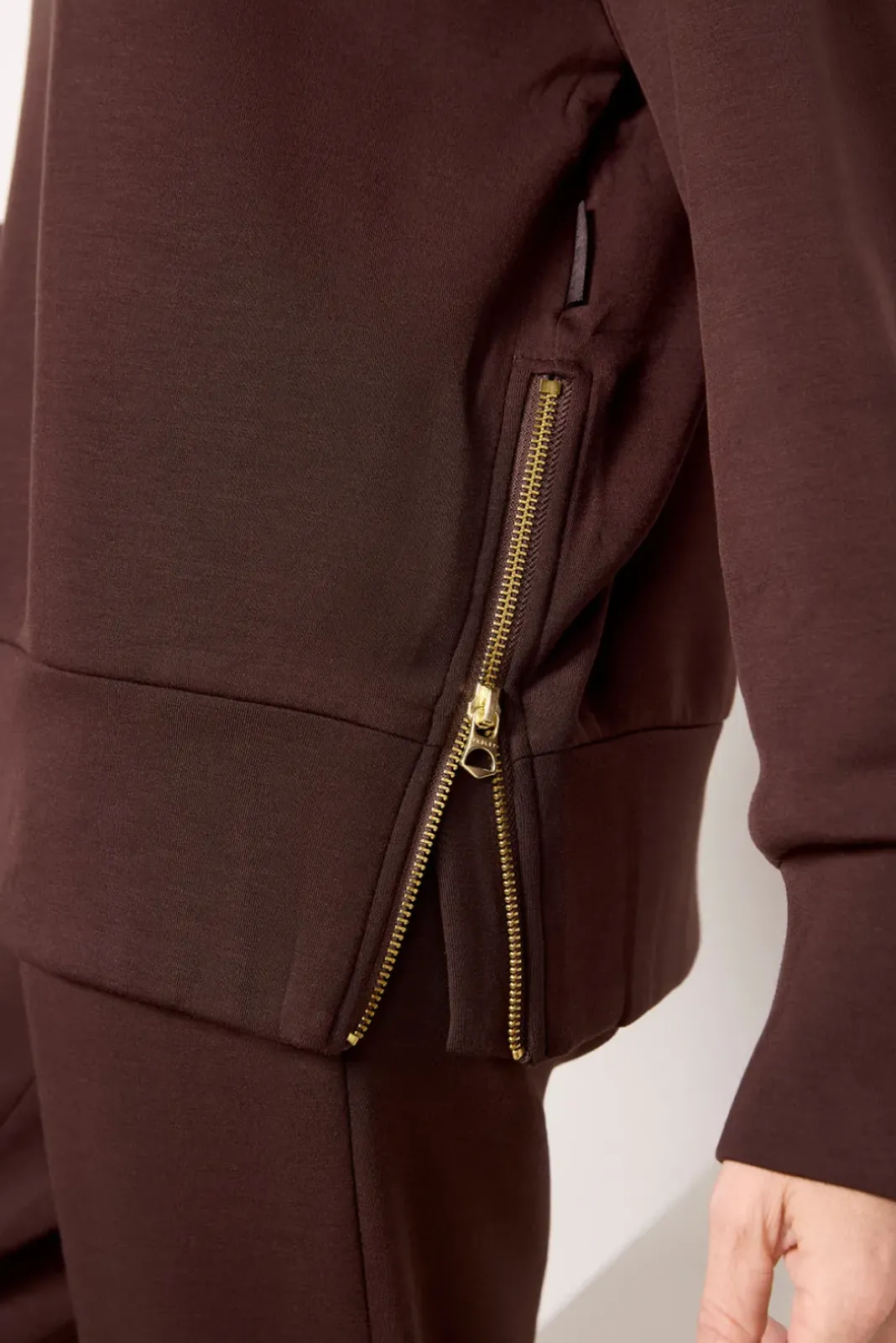 Matching Sets|Sweatshirts<VARLEY Priya Longline Sweatshirt Coffeebean