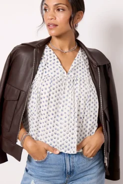 Tops & Tees<EMERSON FRY Puff Isla Top Signetindigo