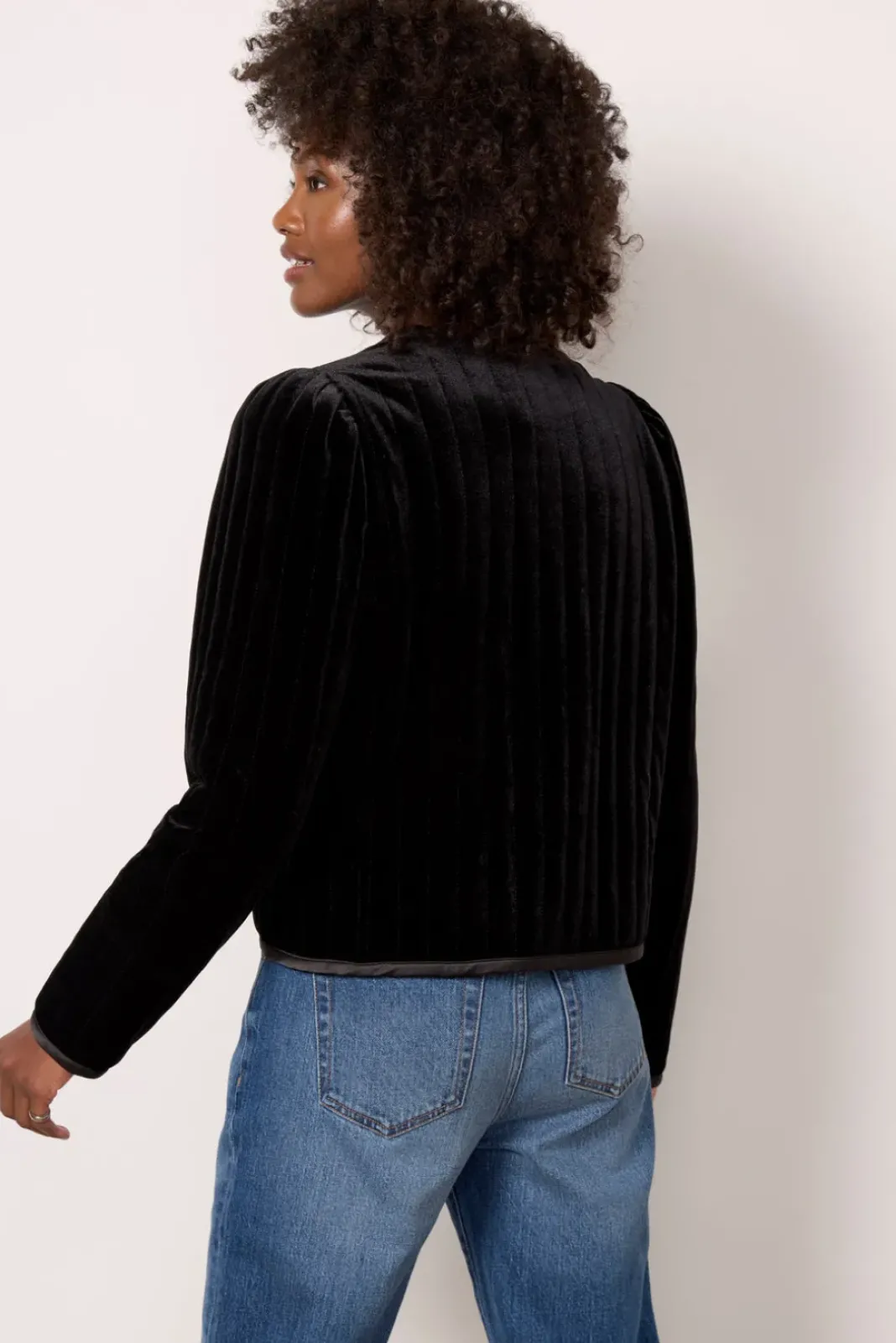 Blazers & Jackets<SANCTUARY Quilted Velvet Jacket Black
