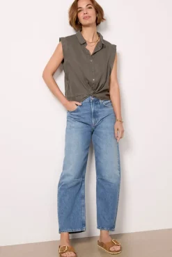 Tops & Tees<EVEREVE Rachel Tencel Top Olive