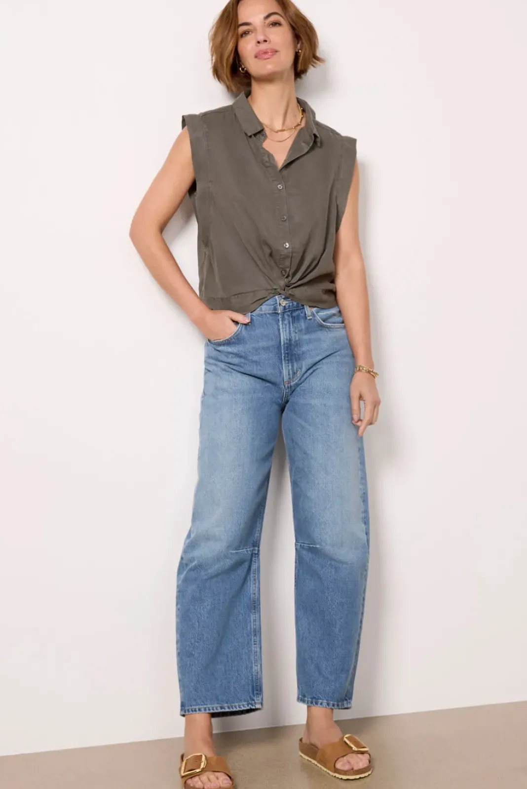 Tops & Tees<EVEREVE Rachel Tencel Top Olive