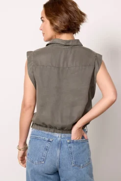 Tops & Tees<EVEREVE Rachel Tencel Top Olive