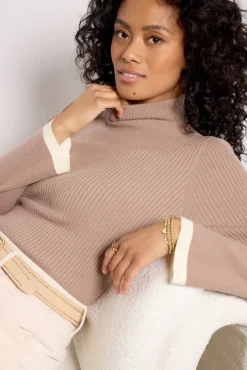 Sweaters<VARLEY Ravena Rib Knit High Neck Top Fungi