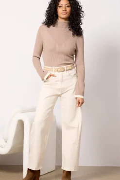 Sweaters<VARLEY Ravena Rib Knit High Neck Top Fungi