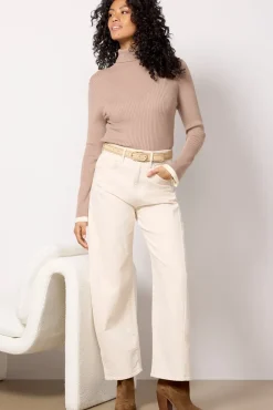 Sweaters<VARLEY Ravena Rib Knit High Neck Top Fungi