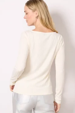 Tops & Tees<EVEREVE Rebecca Rib Boatneck Top Cream