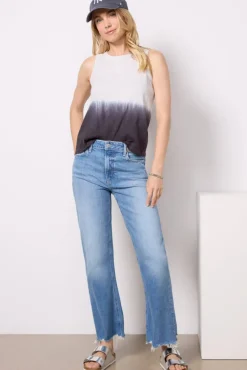 Tops & Tees<EVEREVE Reese Dip Dye Tank White/Grey