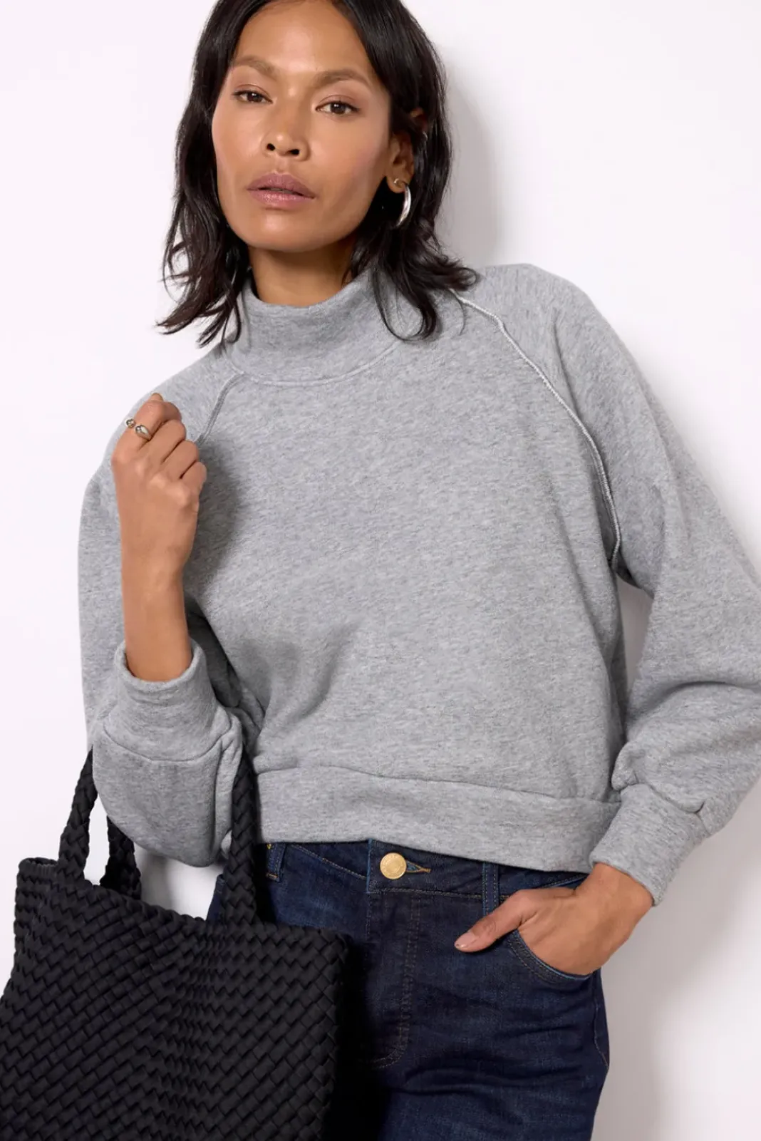 Sweatshirts<LNA Rhodes Fleece Pullover Heathergrey