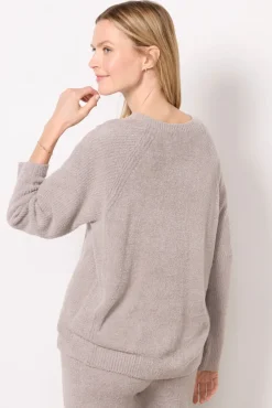 Intimates & Lounge|Matching Sets<BAREFOOT DREAMS Rib Blocked Pullover Pewter