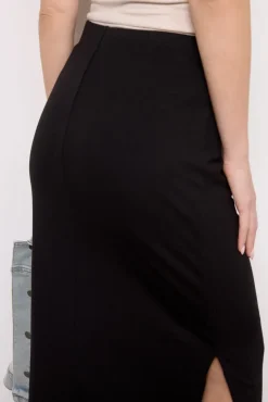 Skirts<LNA Ribbed Maxi Skirt Black