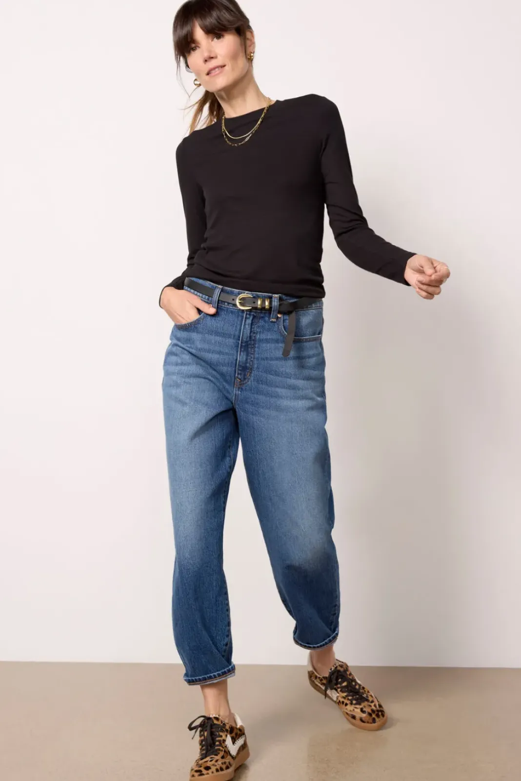 Tops & Tees<LNA Rilo Rib Long Sleeve Top Black