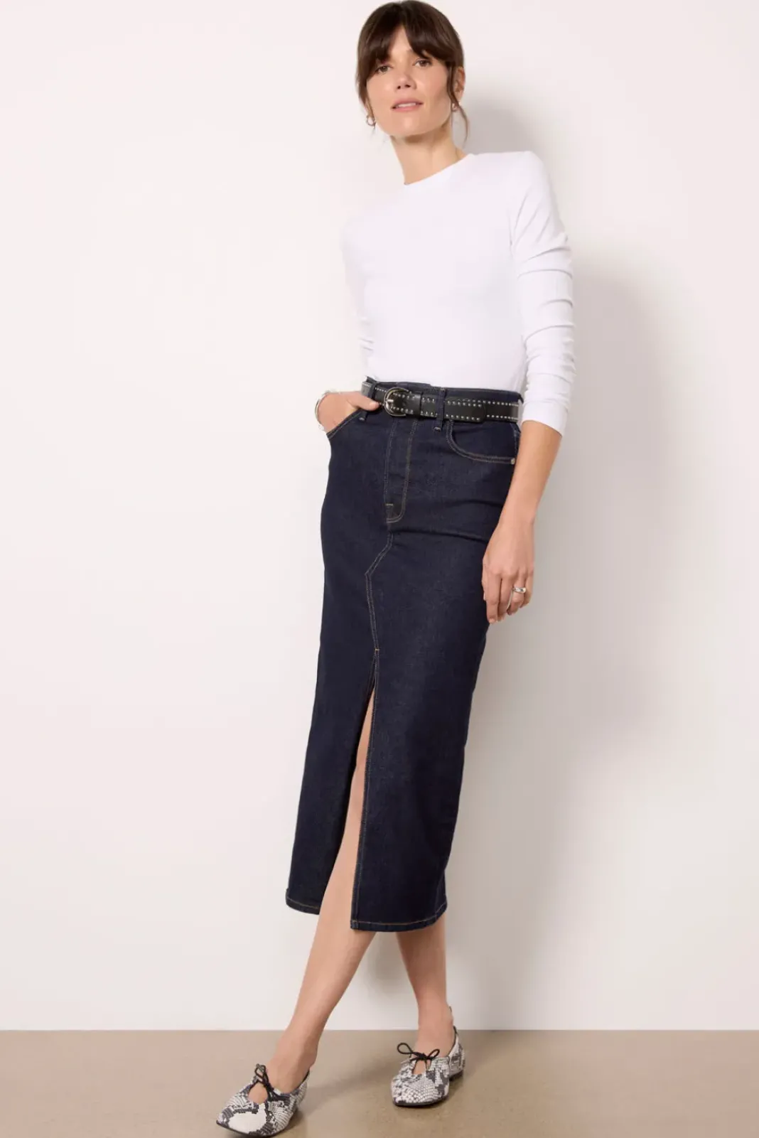 Tops & Tees<LNA Rilo Rib Long Sleeve Top White