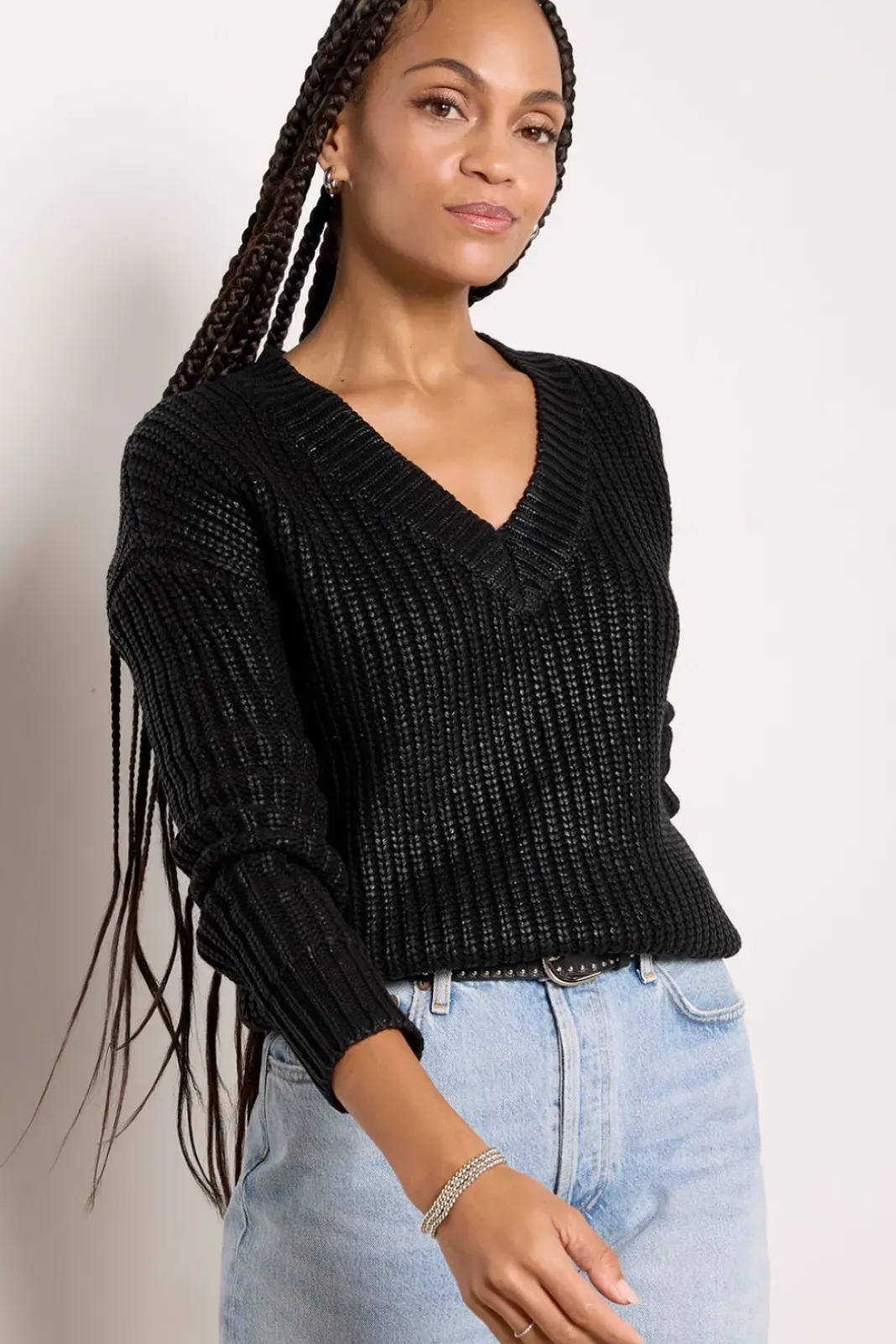 Sweaters<EVEREVE River Pullover Blackcoated