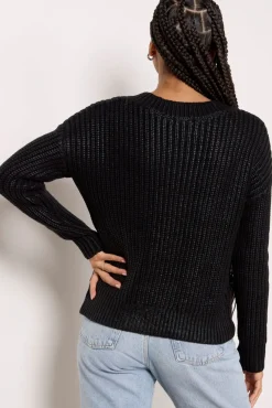 Sweaters<EVEREVE River Pullover Blackcoated