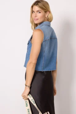 Blazers & Jackets<EVEREVE Robbie Denim Vest Bluespace