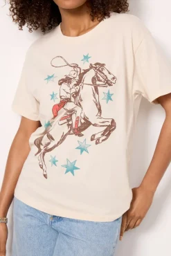 Tops & Tees<LETLUV Rodeo Tee Offwhite