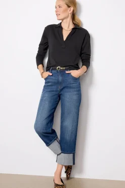 Tops & Tees<EVEREVE Romy Relaxed Polo Top Washedblack