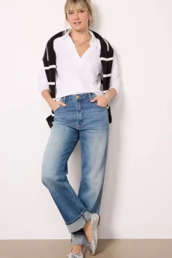 Tops & Tees<EVEREVE Romy Relaxed Polo Top White