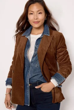 Blazers & Jackets<EVEREVE Ronnie Corduroy Blazer Brown