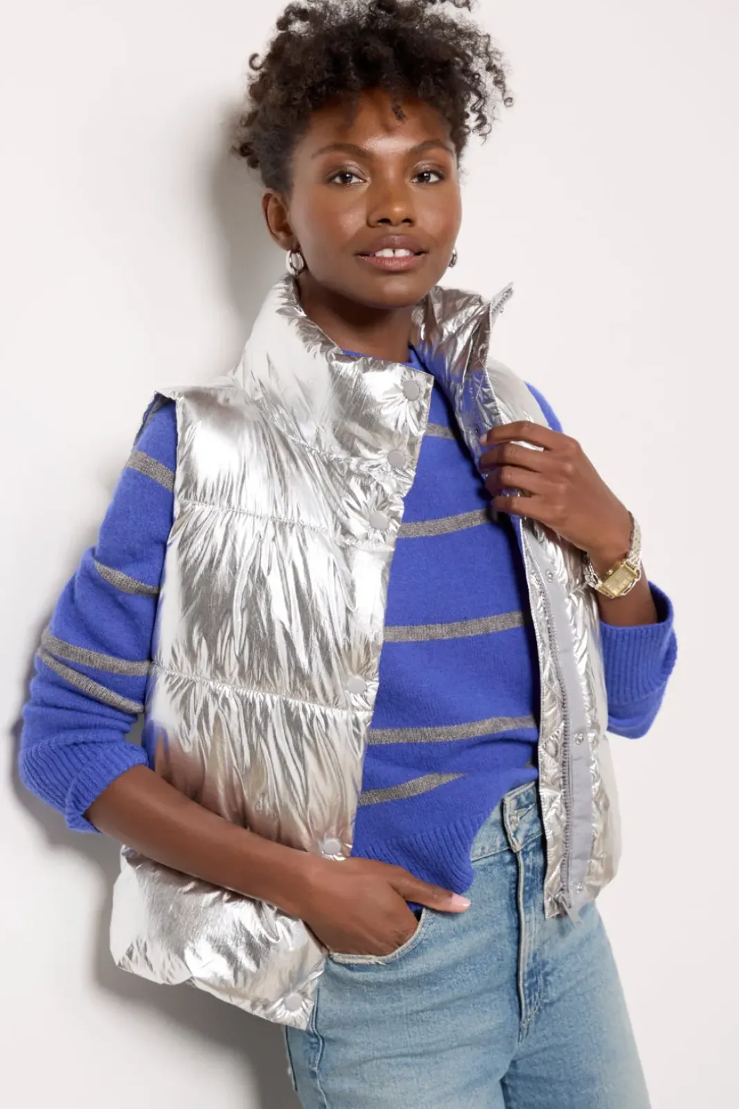 Blazers & Jackets<EVEREVE Rowan Puffer Vest Silvermetallic