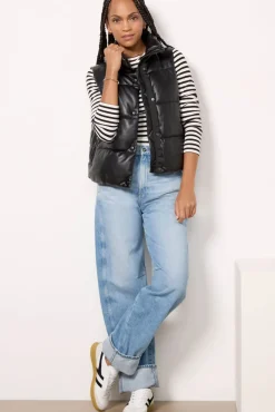Blazers & Jackets<EVEREVE Rowan Puffer Vest Blackfauxleather