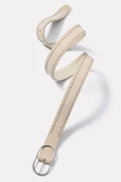 Belts<EVEREVE Royce Skinny Studded Belt Natural