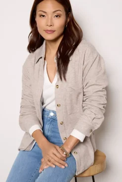 Tops & Tees<EVEREVE Ruby Brushed Button Down Tan