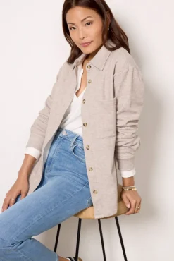 Tops & Tees<EVEREVE Ruby Brushed Button Down Tan