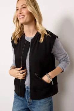 Blazers & Jackets<EVEREVE Ryann Bomber Vest Black