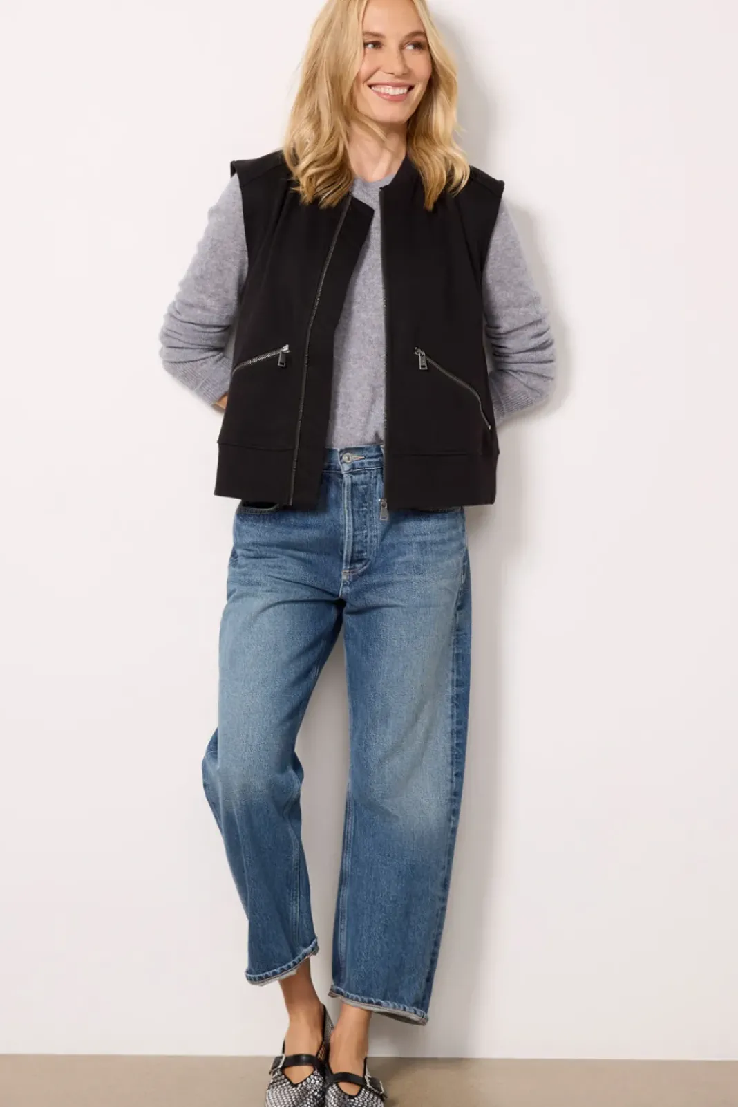 Blazers & Jackets<EVEREVE Ryann Bomber Vest Black