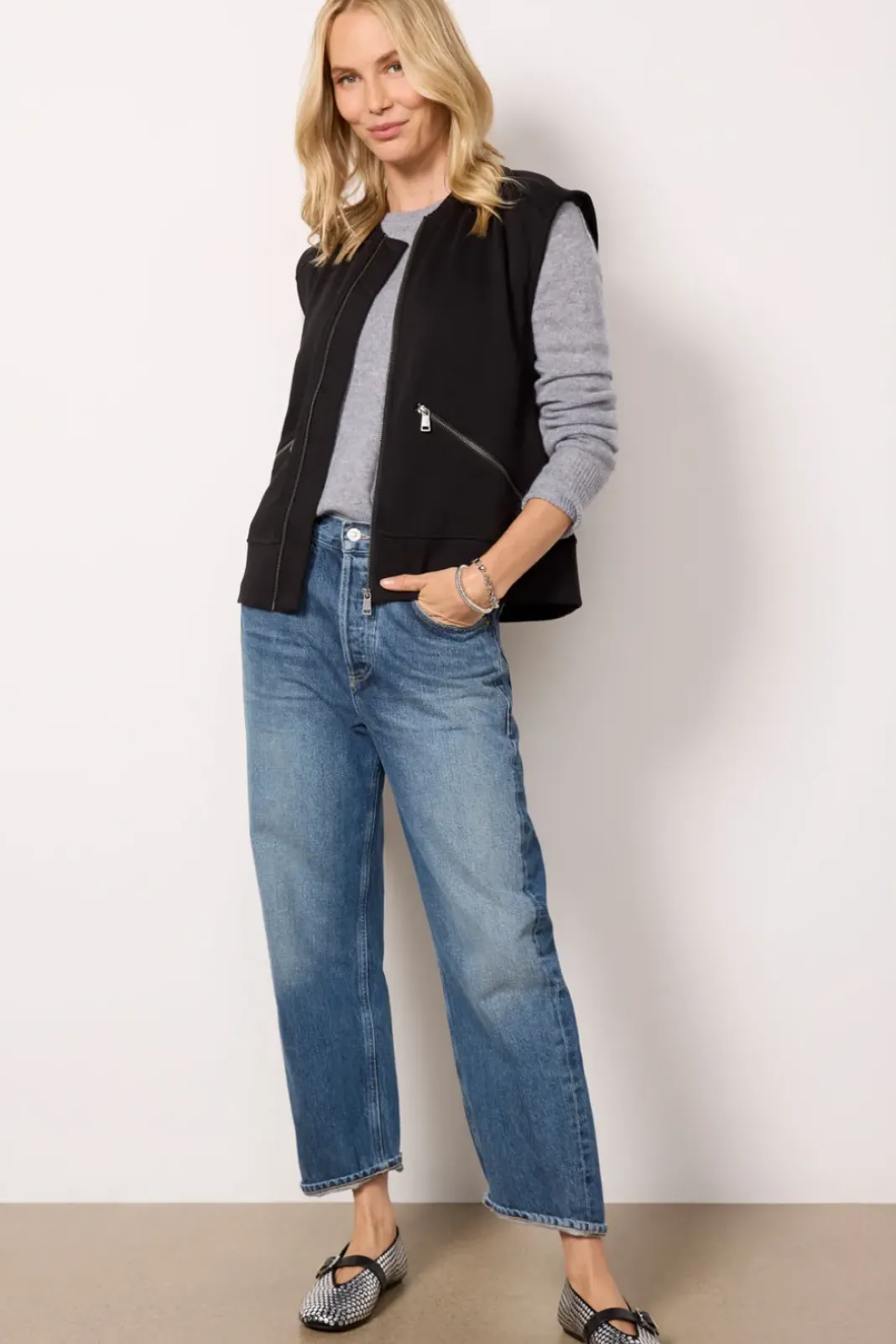 Blazers & Jackets<EVEREVE Ryann Bomber Vest Black
