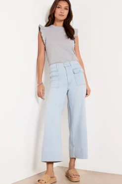 Jeans<FRAME 70s Patch Pocket Crop Clarity