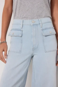 Jeans<FRAME 70s Patch Pocket Crop Clarity