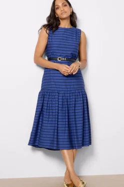 Dresses<EVEREVE Sadie Dress Cobalt/Navystripe