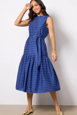 Dresses<EVEREVE Sadie Dress Cobalt/Navystripe