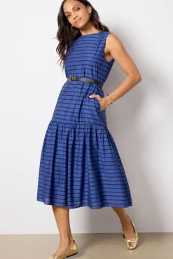 Dresses<EVEREVE Sadie Dress Cobalt/Navystripe