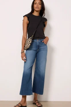 Jeans<AG Saige Wide Leg Crop Plume