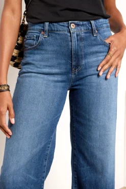 Jeans<AG Saige Wide Leg Crop Plume