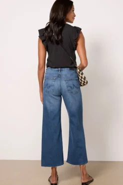 Jeans<AG Saige Wide Leg Crop Plume