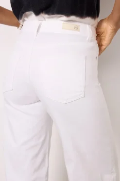 Jeans<AG Saige Wide Leg Crop Modernwhite