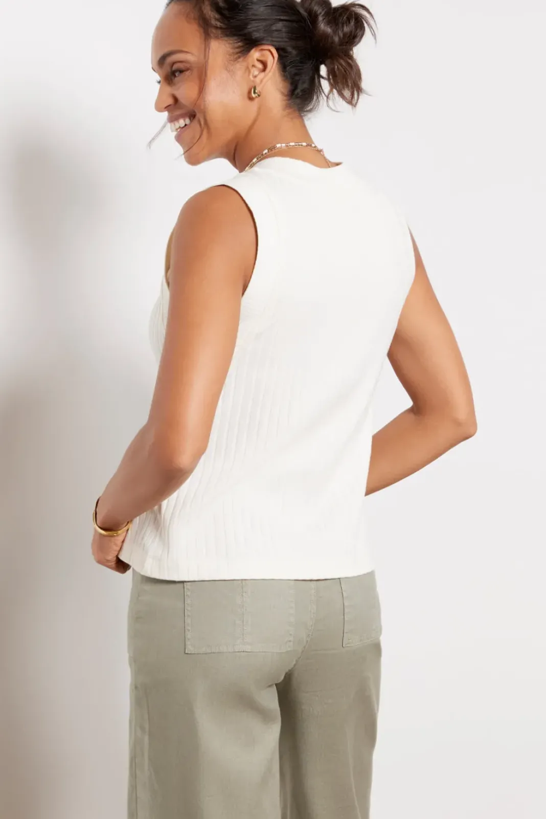 Tops & Tees<EVEREVE Sarina Rib Tank Offwhite